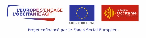 Logo l'Europe s'engage, L'Occitanie agit